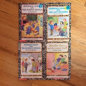 Horrible Harry Paperback Set — Four Suzy Kline Books — Colorful Covers